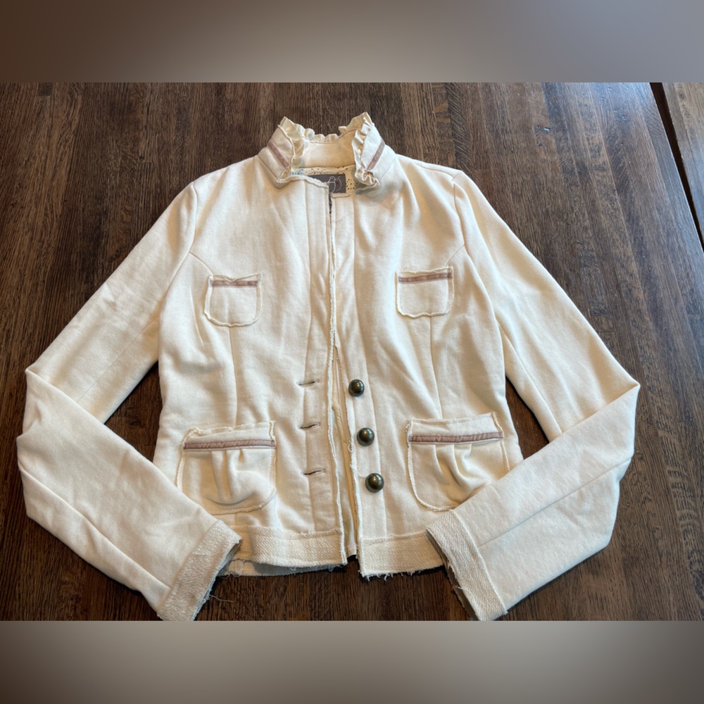 ModCloth Knitted Dove Sweatshirt - size s